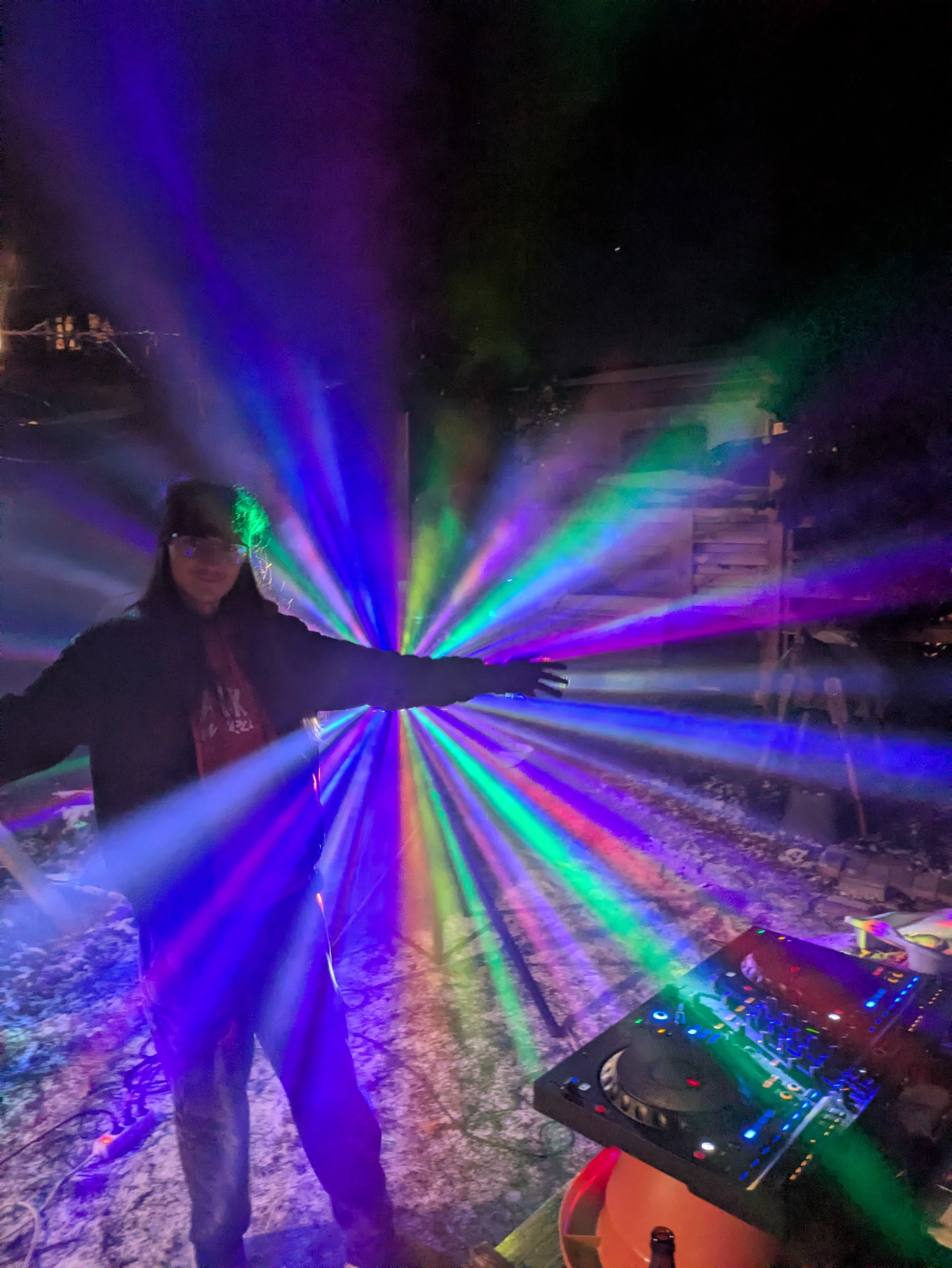 Outdoor Derby-Beams mit OperatorRet hinter den Decks